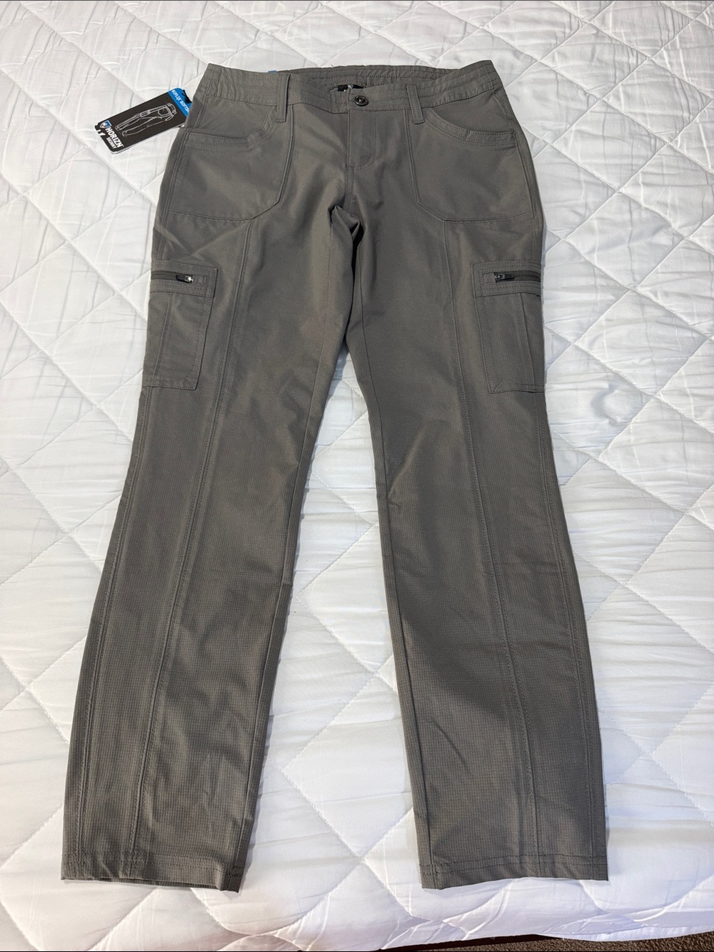 Kuhl Women's Gray Cargo Pants with Zip Pockets